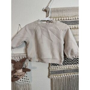 cream zara sweatshirt